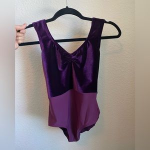 FOR SALE: Luckyleo Plum & Plum Velvet Glitz Leotard Adult Medium
